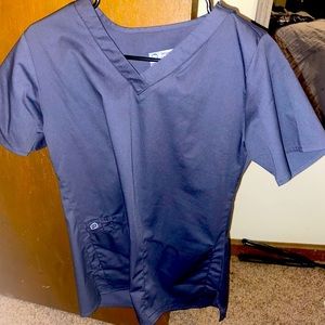 Womens wonder wink grey scrub top